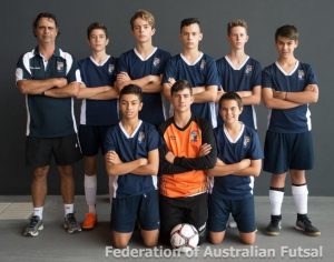 Back row: Luch Avolio (coach), Milan Quintieri, Tyler Ius, Logan Acha, Liam Haendel and Daniel Rossi. Front row: Deane Alterio, Julius Srhoj and Damian Avolio (team captain).